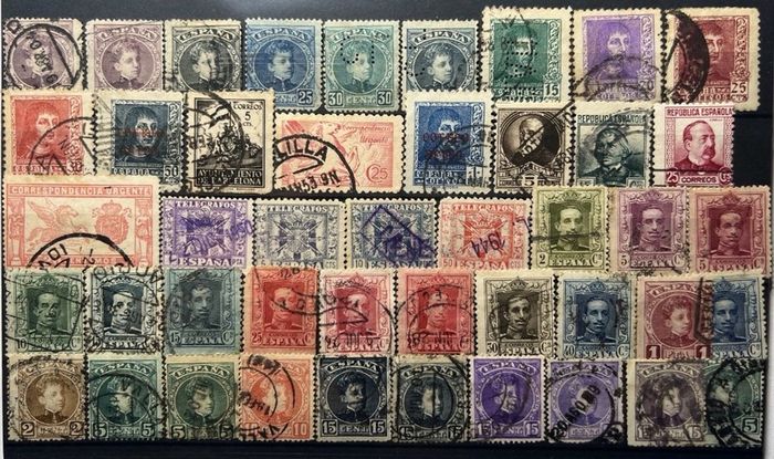 Spain 19th century antique stamps lot