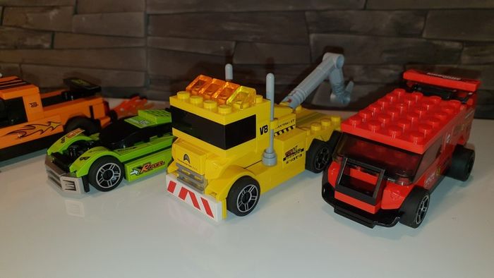 Lego Racers 8186 Steer Extreme Full Set with 6 cars 1 helicopter !