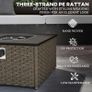 Rattan Gas Fire Pit Table for Garden 13 KW Smokeless Propane Fire Pit with Lid Image 5
