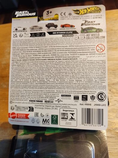 Hot wheels premium Fast and Furious 1995 Mitsubishi eclipse 1/5 X5