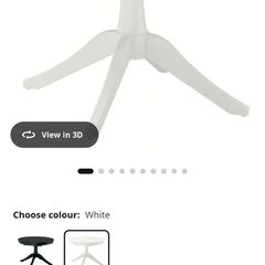 IKEA white round dining table