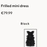 Black Frilled mini dress  size M, from H&M Image 6