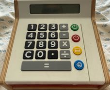 Wooden cash register