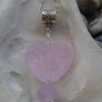Pink heart pendant, Handmade jewellery,Necklace.Valentin'e Day gift.Jewellery Image 8