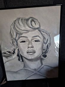 Framed Drwaing of Marlyn Monroe