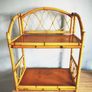 Vintage Rattan Bamboo coffee table and display stand Image 5