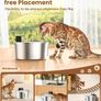 Wireless Cat Water Fountain for Drinking, 3.2L Cat Fountain Stainless Steel Cordless Pet Water Dispenser Battery Operated Motion Sensor Silent Rechargeable Water Fountain for Cats Image 2