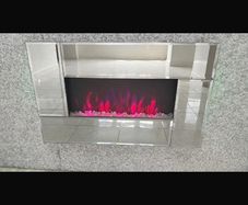 electric media wall fire