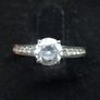 Vintage 9ct White Gold Solitaire Ring 375 Hallmarked Size 54 Image 6