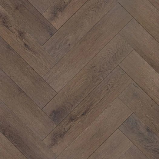 Herringbone LVT Flooring - Albany Oak 60x12.5cm