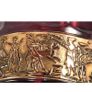 Rare amethyst signed Walther glass vase with gold relief Image 4
