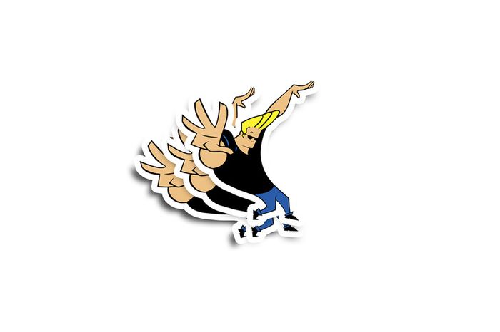 Johnny Bravo Glossy Stickers 2-Pack
