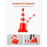 Safety Cones, 6 x 36" Traffic Cones, PVC Orange Construction Cones, Reflective Collars Traffic Cones with Weighted Base Used for Traffic Control, Driveway Road Parking and School Improvement Image 3