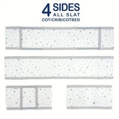 Airwrap Mesh 4 Sided Breathable Bumper Silver Stars