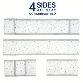 Airwrap Mesh 4 Sided Breathable Bumper Silver Stars