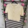 cardigan lemon cable knit statement button detail 12/14 Image 5