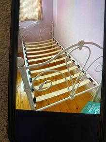 Bed Single White Frame