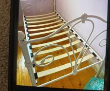 Bed Single White Frame