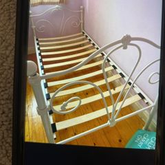 Bed Single White Frame