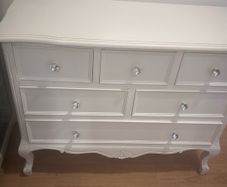 White French style shabby chic chest of drawers