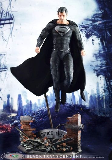 Superman black suit 1/6 (hot toys scale)