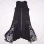 Sophie B Black Blue Green Floral Panel Zipper Midi Dress and Matching Blouse Two-Piece Set 18UK/46EU Image 3