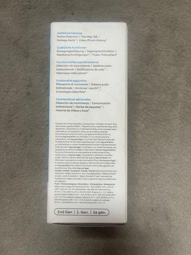 Ring doorbell 2nd generation