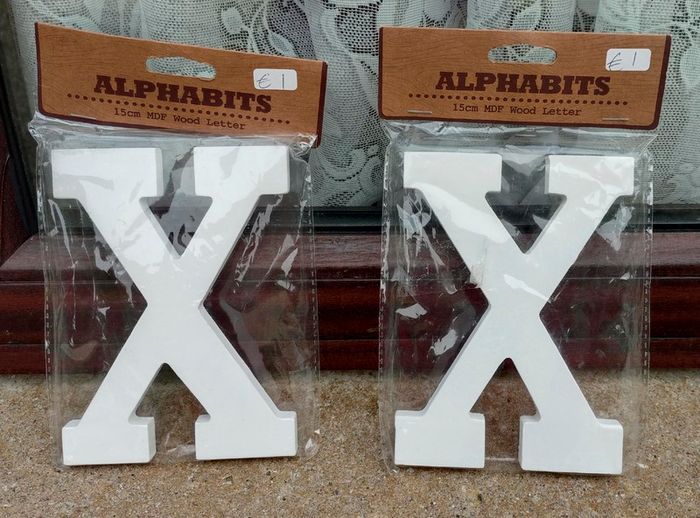 Two Timber Alphabits Letter X (new).