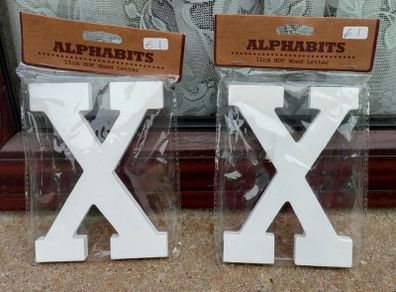 Two Timber Alphabits Letter X (new).