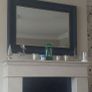 Black rectangle mirror with gold stud detail Image 4