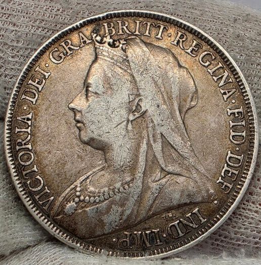 United Kingdom 1893 Silver Crown Queen Victoria LVII
