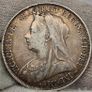 United Kingdom 1893 Silver Crown Queen Victoria LVII Image 2