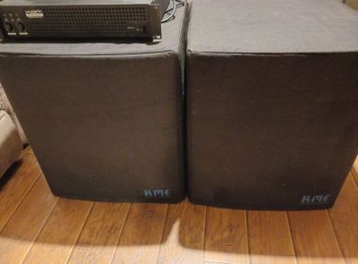 kme bass bins and kam power amp