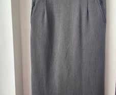 Oscar B Grey stretch skirt fully lined size 12 New