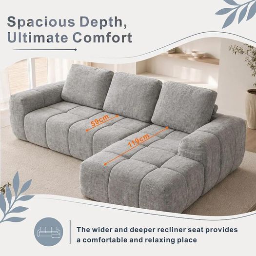 Softy Compressed Sectional sofa c/w chaise