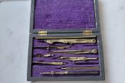 Antique French compass original case