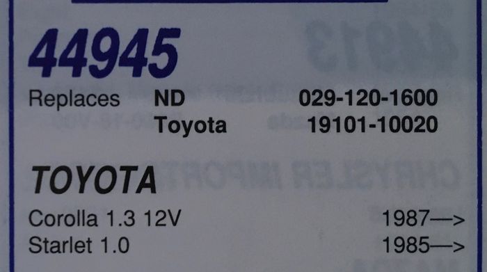 Toyota Distributor cap 44945