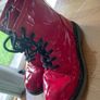 Red doc marten style lace up boots size 12 Image 3