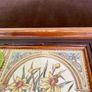 Victorian Style Tile and Wood Tray with Floral Design Afternoon Tea Wine Bar Image 9