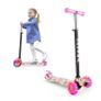 CAROMA Scooter for Kids, 3 Wheel Foldable Toddler Scooter for Boys and Girls Ages 3-12 Years Old, with 4 Height Adjustable, LED Flashing Wheels and Lean-to-Steer Image 2