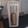 cream lantern with gold led candle Image 2