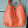Orange Leather Handbag Similar To Tod's Handbag Image 5