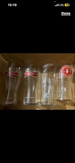 beer whiskey glasses