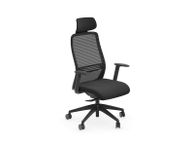 main image for ad NV High Back Swivel Mesh Chair Black Frame with adjustable arms and headrest
