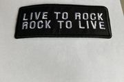 Live To Rock Sew On Patch