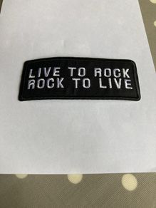 Live To Rock Sew On Patch