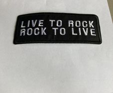 Live To Rock Sew On Patch