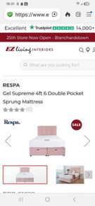 Pocket sprung gel mattress