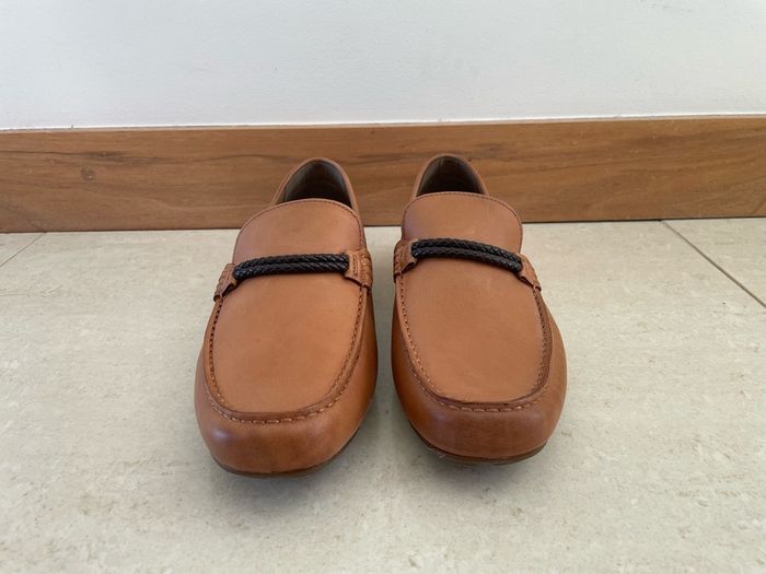 Aldo "Fildes" Leather Loafers - Cognac Tan - UK 8 / EU 42 - Brand New