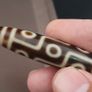 Antique 9 Eyes Himalayan Tibetan Agate Dzi Bead Amulet Pendant Image 4
